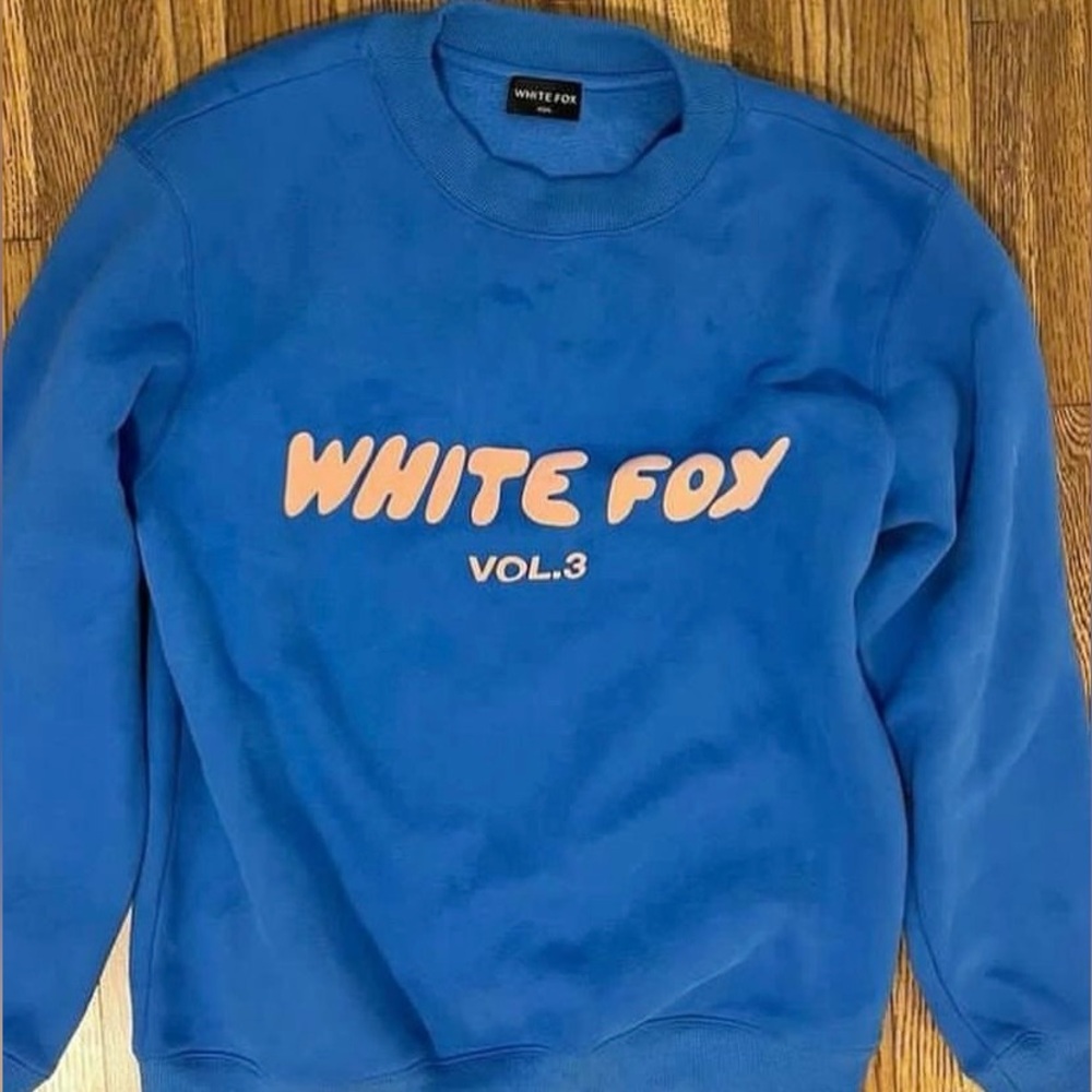 white fox crew neck